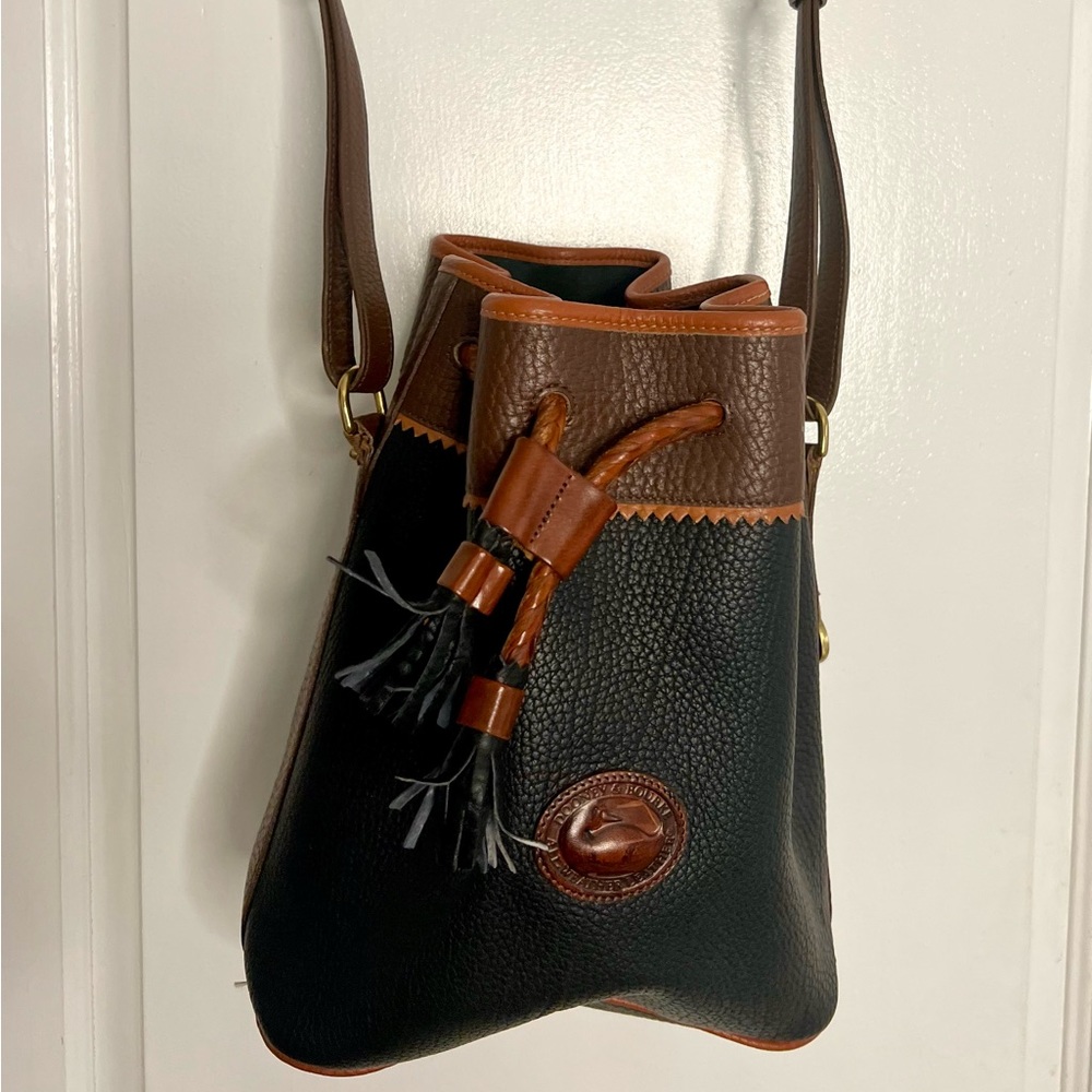 Dooney & Bourke Black and Brown Shoulder Bag